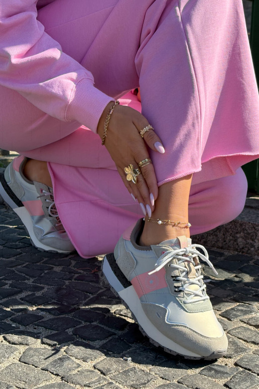 seemisnakhsed Sneakers tüüpi jalanõud Pealiste omad Big Star RR274243 HI-POLY SYSTEM Halli värvi-Tumeroosad värvi seemisnakhsed Sneakers tüüpi jalanõud Pealiste omad Big Star RR274243 HI-POLY SYSTEM Halli värvi-Tumeroosad värvi