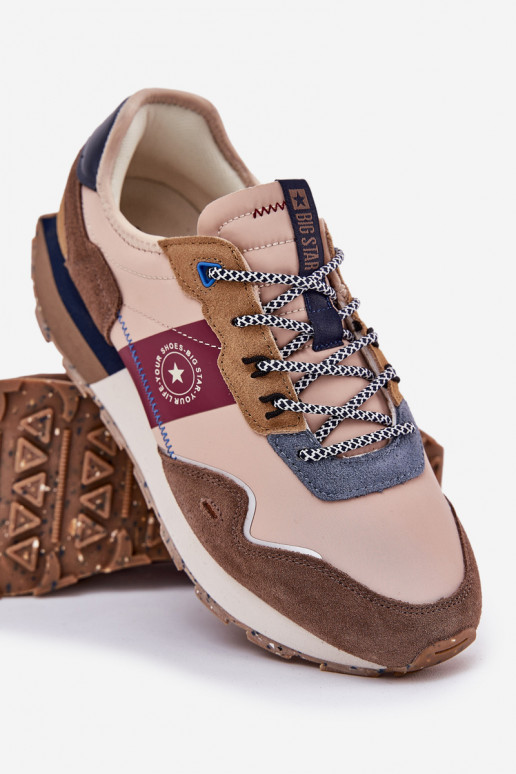 seemisnakhsed Sneakers tüüpi jalanõud meeste omad platvormiga Big Star RR174475 Hi-Poly System beeži värvi seemisnakhsed Sneakers tüüpi jalanõud meeste omad platvormiga Big Star RR174475 Hi-Poly System beeži värvi