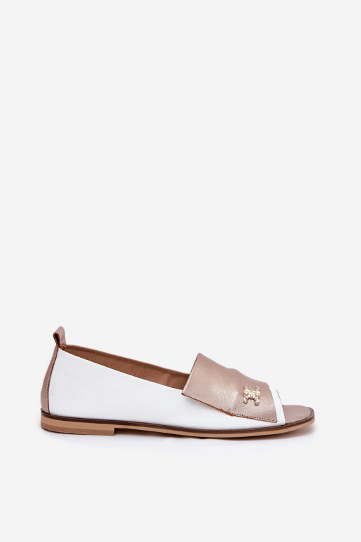 Pealhk Elegantsed BaleriinadOdkrytymi Palcami Zazoo 1865 Valget-Kuldset värvi Pealhk Elegantsed BaleriinadOdkrytymi Palcami Zazoo 1865 Valget-Kuldset värvi