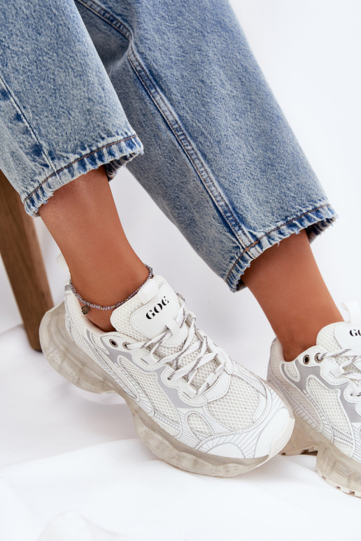 Pealhk Sneakers tüüpi jalanõud Pealiste omad GOE RR2N4083 beeži värvi