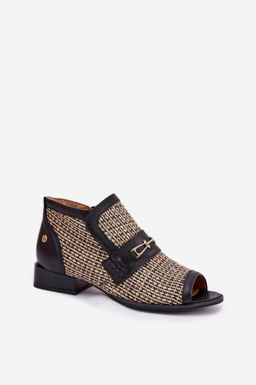 Pealhk Pealiste poolsaapadOdkrytymi Palcami Sellel onciejka 06934-39/00-1 Must-beeži värvi