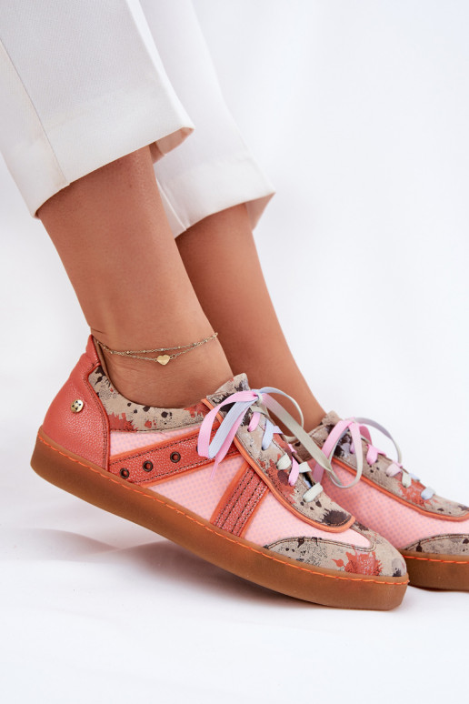 Pealhk Sneakers tüüpi jalanõud Pealiste omad Sellel onciejka 06840-18 oranži värvi