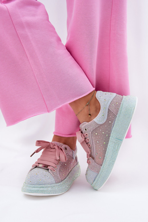 Kaunistustega Sneakers tüüpi jalanõud platvormiga GOE RR2N4009 Mitmevärvilised