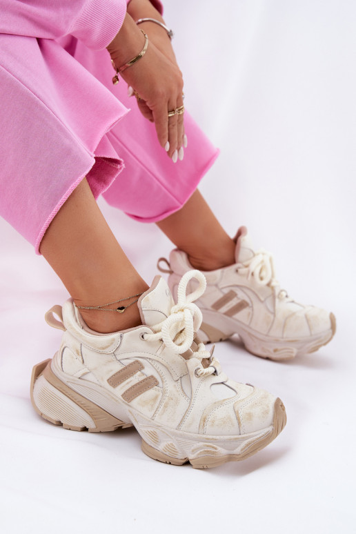 Pealhk Sneakers tüüpi jalanõud Pealiste omad GOE RR2N4037 beeži värvi Pealhk Sneakers tüüpi jalanõud Pealiste omad GOE RR2N4037 beeži värvi