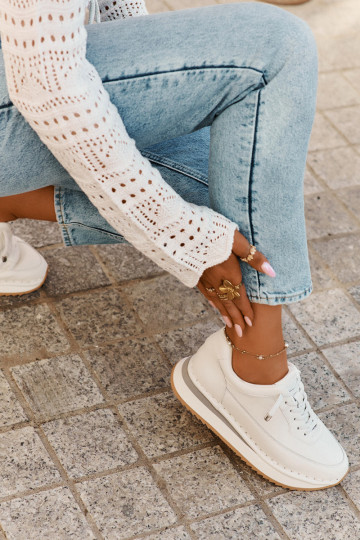 Pealhk Sneakers tüüpi jalanõud Pealiste omad platvormiga Big Star RR274A333 valget värvi