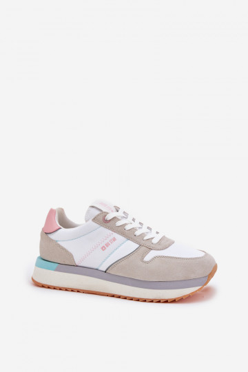 seemisnakhsed Sneakers tüüpi jalanõud Pealiste omad Big Star RR274A047 HI-POLY SYSTEM beeži värvi-valget värvi 2