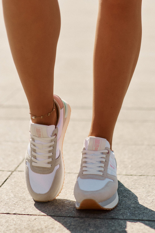 seemisnakhsed Sneakers tüüpi jalanõud Pealiste omad Big Star RR274A047 HI-POLY SYSTEM beeži värvi-valget värvi