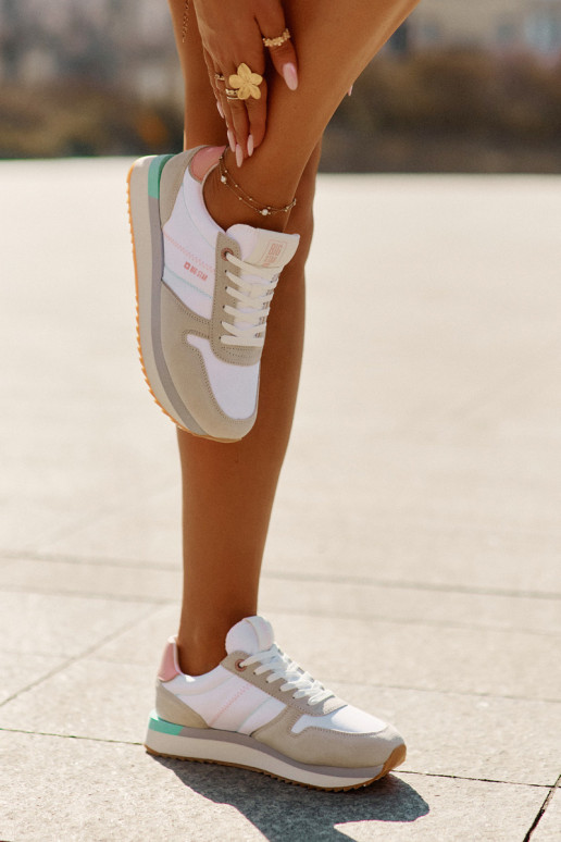 seemisnakhsed Sneakers tüüpi jalanõud Pealiste omad Big Star RR274A047 HI-POLY SYSTEM beeži värvi-valget värvi