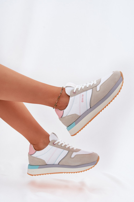 seemisnakhsed Sneakers tüüpi jalanõud Pealiste omad Big Star RR274A047 HI-POLY SYSTEM beeži värvi-valget värvi