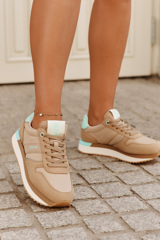 seemisnakhsed Sneakers tüüpi jalanõud Pealiste omad Big Star RR274A048 HI-POLY SYSTEM beeži värvi