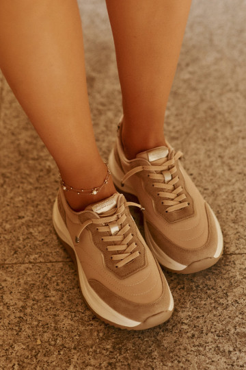 seemisnakhsed Sneakers tüüpi jalanõud Pealiste omad platvormiga Big Star RR274A345 HI-POLY SYSTEM beeži värvi 2