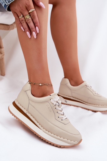 Pealhk Sneakers tüüpi jalanõud Pealiste omad platvormiga Big Star RR274A334 beeži värvi