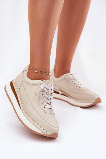 Pealhk Sneakers tüüpi jalanõud Pealiste omad platvormiga Big Star RR274A334 beeži värvi 2