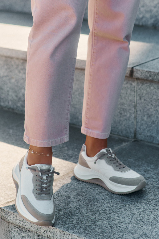 seemisnakhsed Sneakers tüüpi jalanõud Pealiste omad platvormiga Big Star RR274A344 HI-POLY SYSTEM beeži värvi