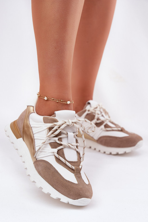 Pealhk jalatsid Sneakers tüüpi jalanõud Pealiste omad Artiker 56C1738 beeži värvi-Kuldset värvi