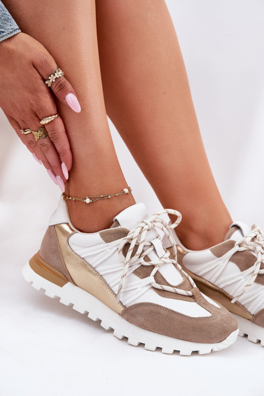 Pealhk jalatsid Sneakers tüüpi jalanõud Pealiste omad Artiker 56C1738 beeži värvi-Kuldset värvi