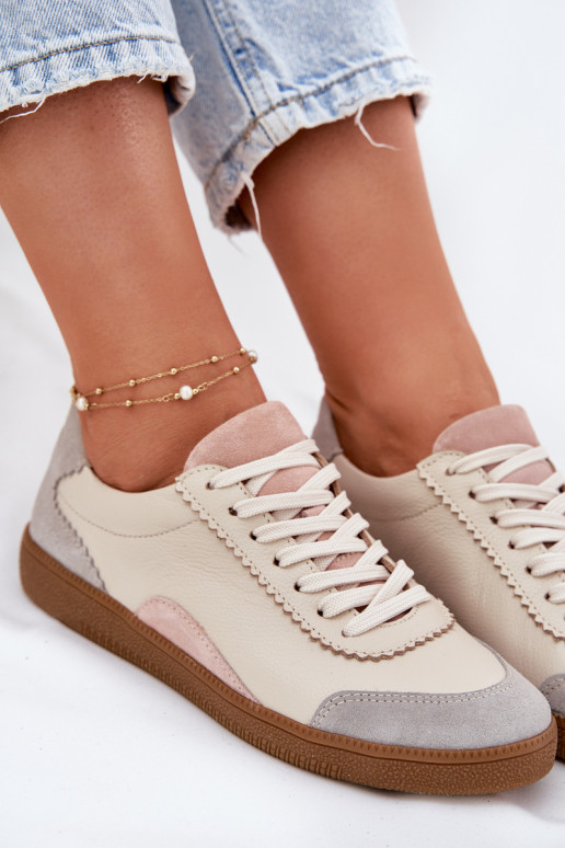 Pealhk Sneakers tüüpi jalanõud Pealiste omad Zazoo N1220 beeži värvi