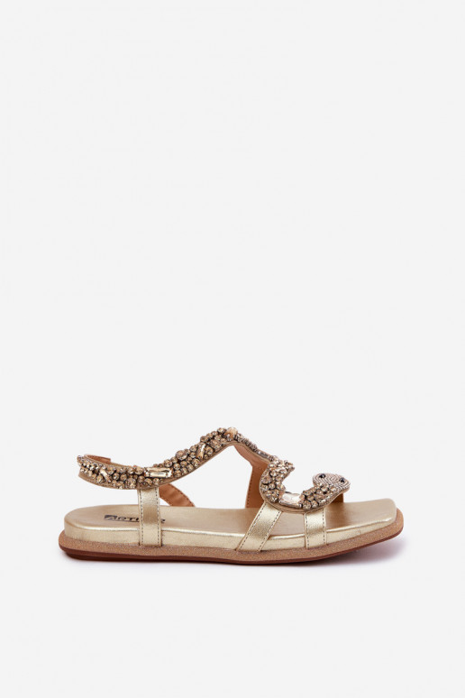 Pealistesandaalid Kaunistusega Sellel ondu Eko Pealhk Artiker 56C1362 Kuldset värvi Pealistesandaalid Kaunistusega Sellel ondu Eko Pealhk Artiker 56C1362 Kuldset värvi