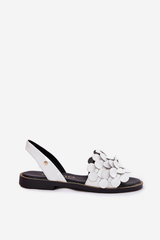 Pealistesandaalid laiade nööridega Zazoo 40425 valget värvi Pealistesandaalid laiade nööridega Zazoo 40425 valget värvi