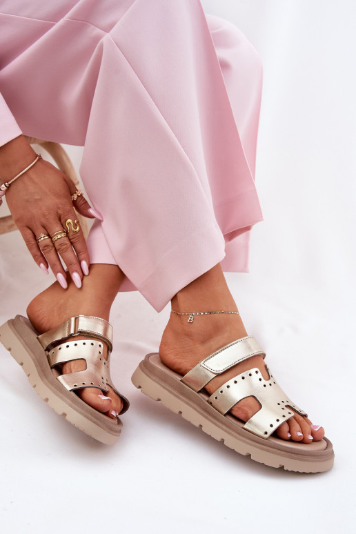 naiste plätudPealturalnej Skóry platvormiga Zazoo 40440 Kuldset värvi naiste plätudPealturalnej Skóry platvormiga Zazoo 40440 Kuldset värvi