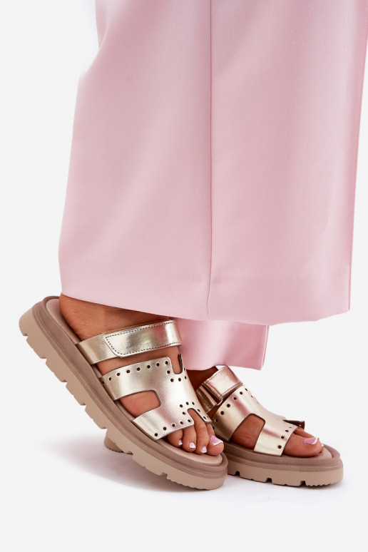 naiste plätudPealturalnej Skóry platvormiga Zazoo 40440 Kuldset värvi naiste plätudPealturalnej Skóry platvormiga Zazoo 40440 Kuldset värvi