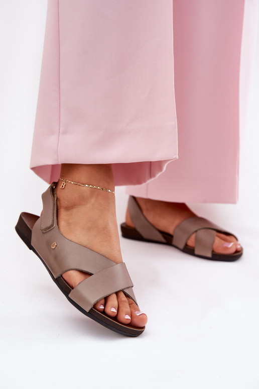 Pealistesandaalid krõpsudega kinnitatav Zazoo 40141 beeži värvi