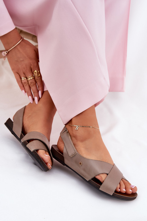 Pealistesandaalid krõpsudega kinnitatav Zazoo 40141 beeži värvi