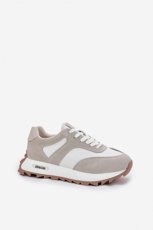 seemisnakhsed Sneakers tüüpi jalanõud platvormiga Pealiste omad Big Star RR274896 HI-POLY SYSTEM Valget-Halli värvi seemisnakhsed Sneakers tüüpi jalanõud platvormiga Pealiste omad Big Star RR274896 HI-POLY SYSTEM Valget-Halli värvi