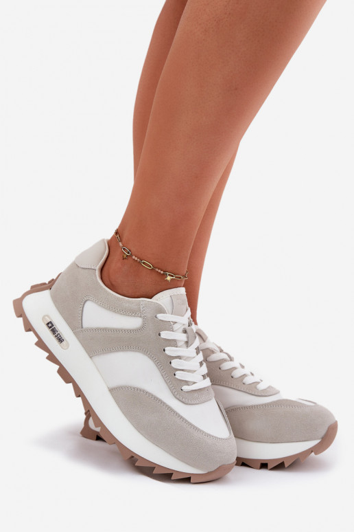 seemisnakhsed Sneakers tüüpi jalanõud platvormiga Pealiste omad Big Star RR274896 HI-POLY SYSTEM Valget-Halli värvi seemisnakhsed Sneakers tüüpi jalanõud platvormiga Pealiste omad Big Star RR274896 HI-POLY SYSTEM Valget-Halli värvi