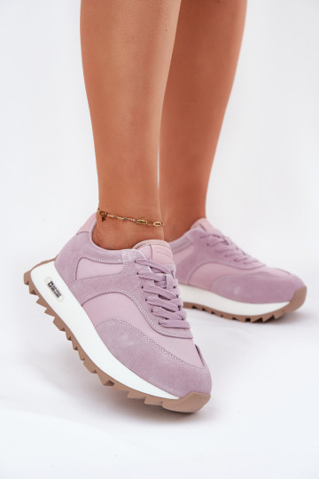 seemisnakhsed Sneakers tüüpi jalanõud platvormiga Pealiste omad Big Star RR274900 HI-POLY SYSTEM Violetne värv 2