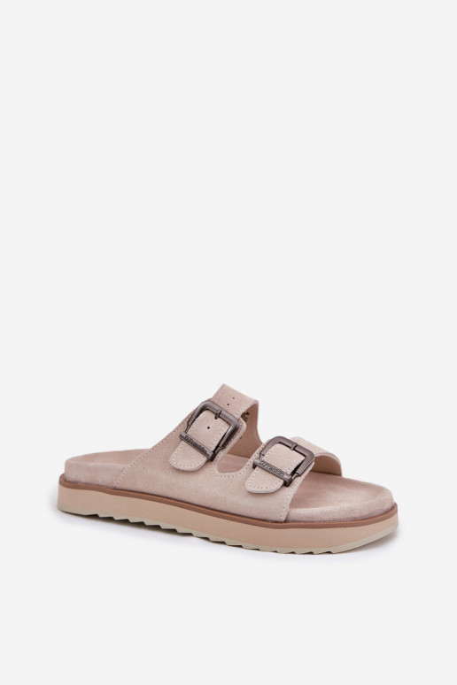 naiste seemisnahksed sussid neetide ja pandlaga D.Franklin DFSH405001 beeži värvi naiste seemisnahksed sussid neetide ja pandlaga D.Franklin DFSH405001 beeži värvi