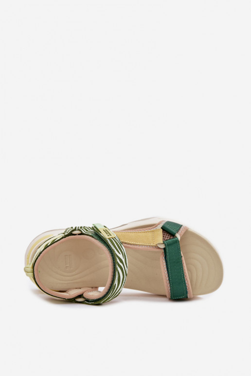 Pealistesandaalid krõpsudega kinnitatav D.Franklin DFSH406003 Rohelist värvi Pealistesandaalid krõpsudega kinnitatav D.Franklin DFSH406003 Rohelist värvi