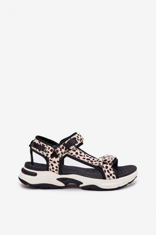 Pealistesandaalid krõpsudega kinnitatav D.Franklin DFSH406002 Must-beeži värvi Pealistesandaalid krõpsudega kinnitatav D.Franklin DFSH406002 Must-beeži värvi