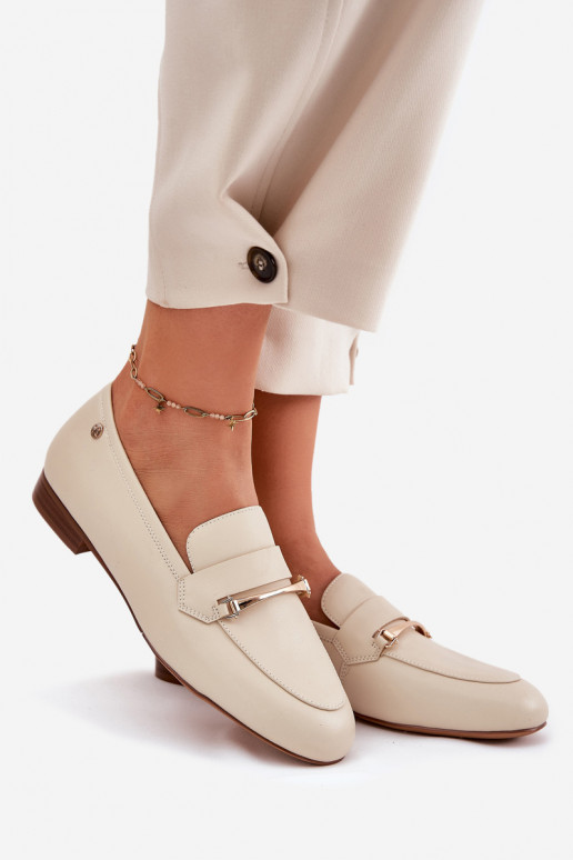 Pealhk jalatsid naiste mokassiinid Sellel onciejka K6809-04 beeži värvi Pealhk jalatsid naiste mokassiinid Sellel onciejka K6809-04 beeži värvi