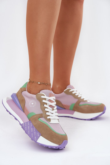 seemisnakhsed Sneakers tüüpi jalanõud Pealiste omad platvormiga Big Star RR274815 HI-POLY SYSTEM Tumeroosad värvi 2