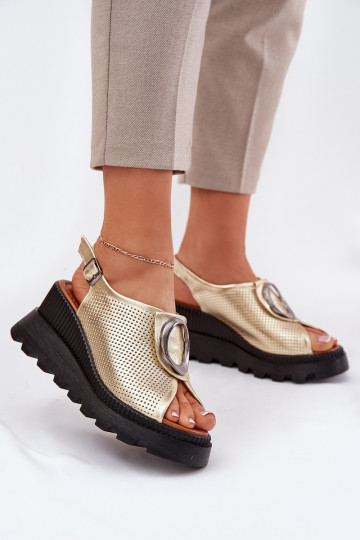 Pealistesandaalid Pealiste omad Kiilu peal kaunistustega Artiker 56C0109 Kuldset värvi