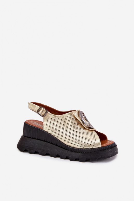 Pealistesandaalid Pealiste omad Kiilu peal kaunistustega Artiker 56C0109 Kuldset värvi Pealistesandaalid Pealiste omad Kiilu peal kaunistustega Artiker 56C0109 Kuldset värvi