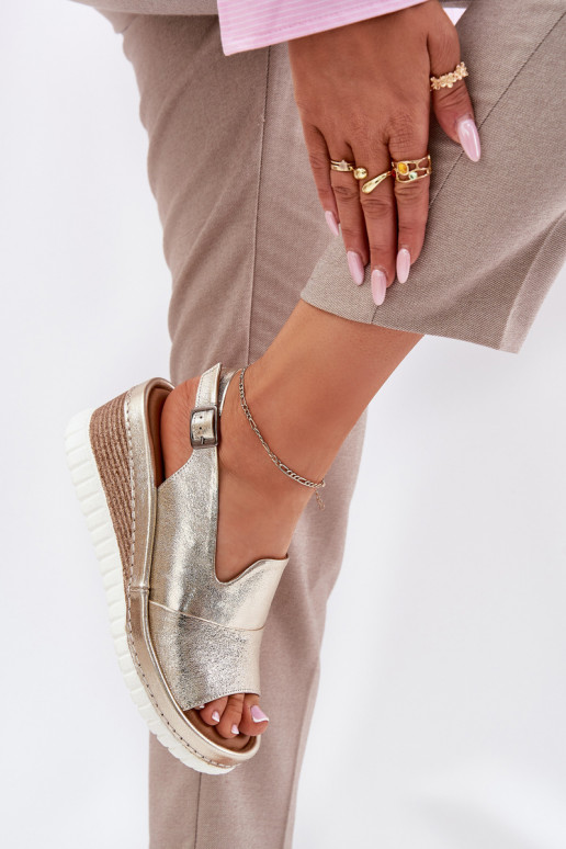 Pealistesandaalid Pealhk Kiilu peal Artiker 56C0920 Kuldset värvi Pealistesandaalid Pealhk Kiilu peal Artiker 56C0920 Kuldset värvi