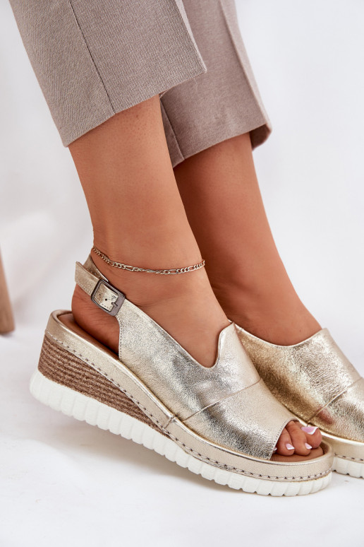 Pealistesandaalid Pealhk Kiilu peal Artiker 56C0920 Kuldset värvi Pealistesandaalid Pealhk Kiilu peal Artiker 56C0920 Kuldset värvi