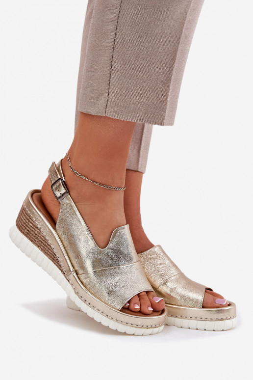 Pealistesandaalid Pealhk Kiilu peal Artiker 56C0920 Kuldset värvi Pealistesandaalid Pealhk Kiilu peal Artiker 56C0920 Kuldset värvi