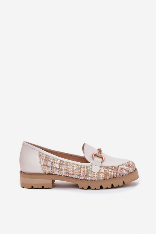 Pealhk naiste mokassiinid Ze Kuldset värvim Detalem Laura Messi 2938 Elevandiluu värvi Pealhk naiste mokassiinid Ze Kuldset värvim Detalem Laura Messi 2938 Elevandiluu värvi