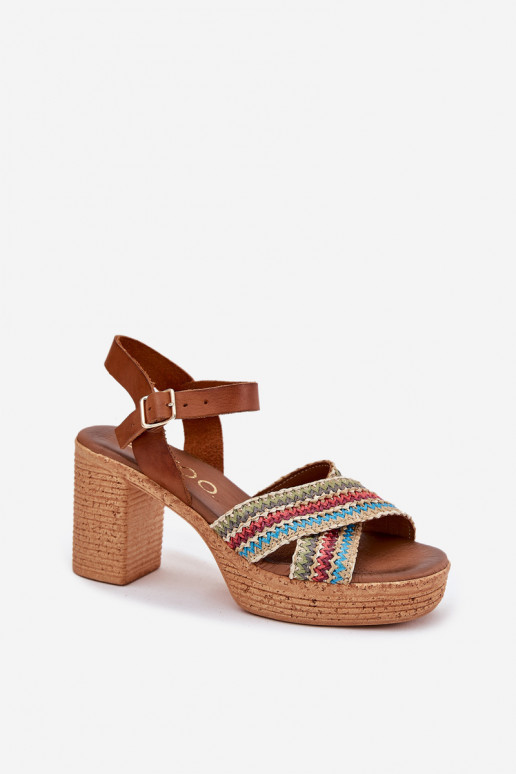 Pealistesandaalid Koos punutisega Passi juurdekach Zazoo 40460 pruunid värvi Pealistesandaalid Koos punutisega Passi juurdekach Zazoo 40460 pruunid värvi