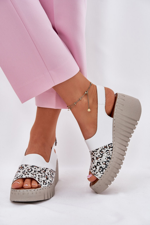 PealistesandaalidPealturalnej Skóry Kiilu peal Artiker 56C0958 valget värvi PealistesandaalidPealturalnej Skóry Kiilu peal Artiker 56C0958 valget värvi