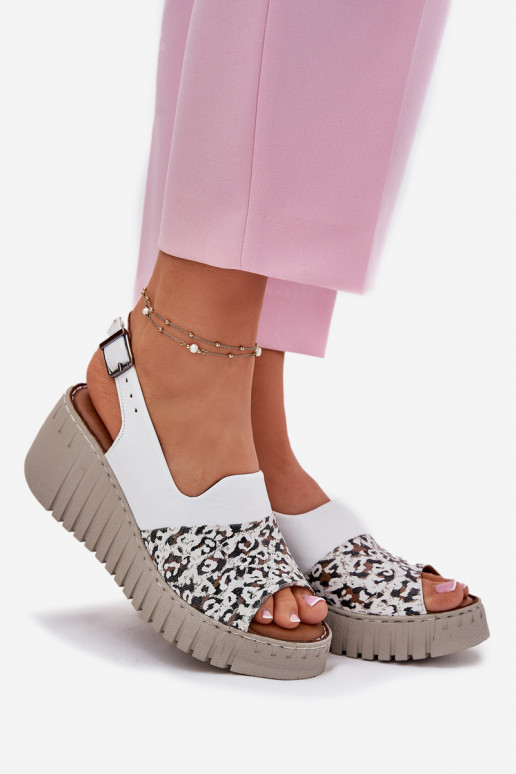 PealistesandaalidPealturalnej Skóry Kiilu peal Artiker 56C0958 valget värvi PealistesandaalidPealturalnej Skóry Kiilu peal Artiker 56C0958 valget värvi