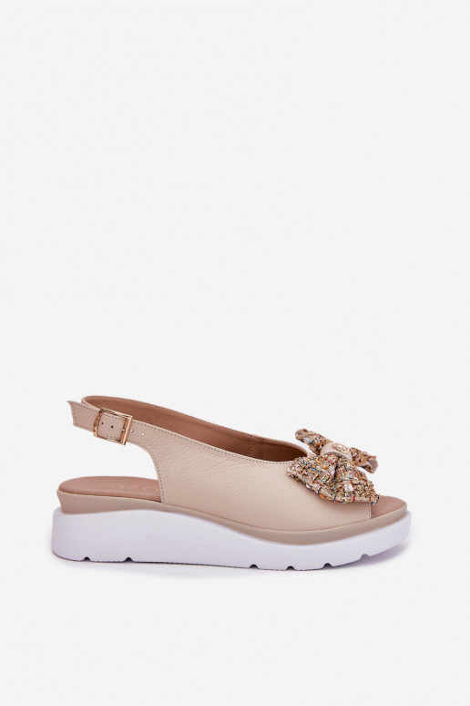 Pealistesandaalid Pealiste omad Kiilu peal lipsukesega Zazoo 1882 beeži värvi Pealistesandaalid Pealiste omad Kiilu peal lipsukesega Zazoo 1882 beeži värvi