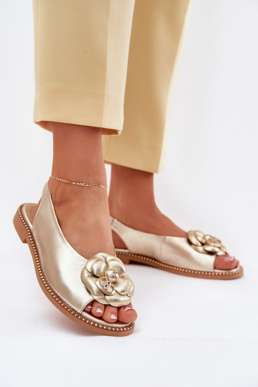 Pealhk Sellel ondalad sandaalid kaunistustega CheBello 4642 Kuldset värvi Pealhk Sellel ondalad sandaalid kaunistustega CheBello 4642 Kuldset värvi