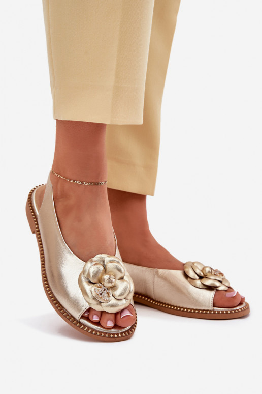 Pealhk Sellel ondalad sandaalid kaunistustega CheBello 4642 Kuldset värvi Pealhk Sellel ondalad sandaalid kaunistustega CheBello 4642 Kuldset värvi