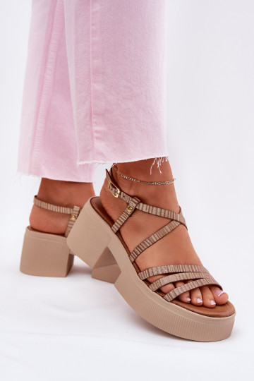 Pealistesandaalid Pealiste omad Sellel onciejka 06990-25 Kuldset värvi