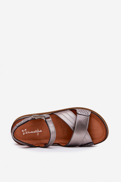 Pealistesandaalid Pealiste omad platvormiga Sellel onciejka L7064-35 halli värvi Pealistesandaalid Pealiste omad platvormiga Sellel onciejka L7064-35 halli värvi