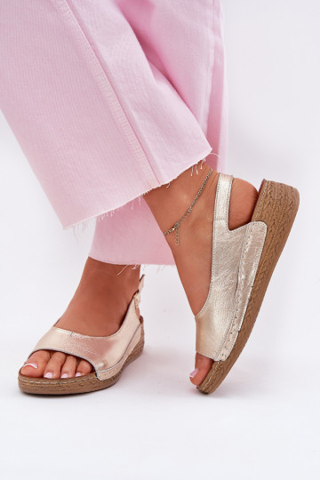 Pealistesandaalid Pealiste omad Kiilu peal Sellel onciejka L7069 -25 Kuldset värvi 2